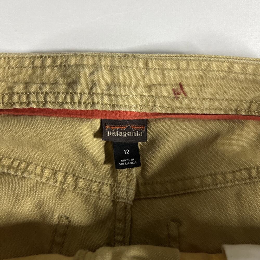 Patagonia All Seasons Hemp Canvas Double Knee Pants Women's Sz 12 (32-33W) Beige - Picture 4 of 12